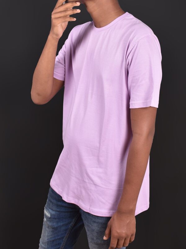 Plain Lavender Cotton T Shirt