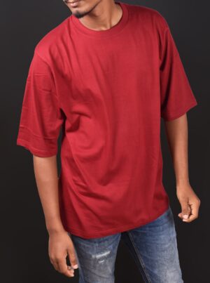 Plain Red Oversized T-Shirt