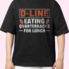 DLine Eating Quarterbacks for Lunch Football Oversized T-Shirt