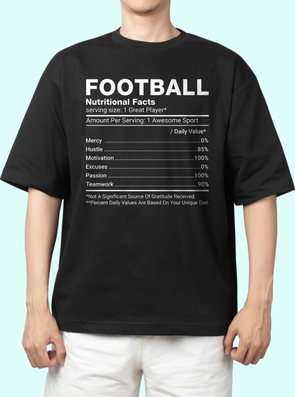 Football Nutrition Facts Oversized T-Shirt