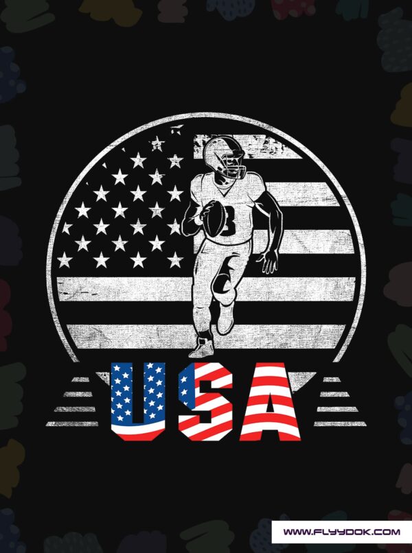 American Football Patriotic Oversized T-Shirt