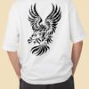 Eagle Graphic Printed Oversized white T-shirt Mens