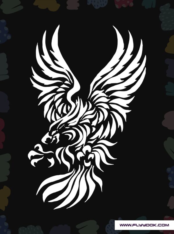 Eagle Text Printed T-Shirt Mens Logo