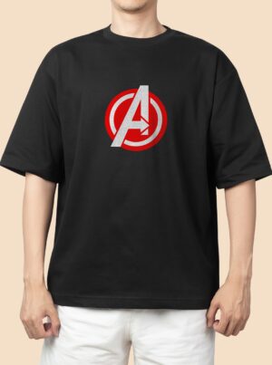 Marvel Avengers Red Logo Black T-Shirt