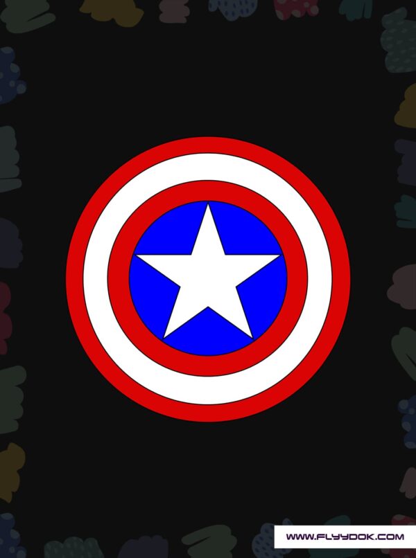 Marvel Captain America Shield Oversize White T-Shirt Logo