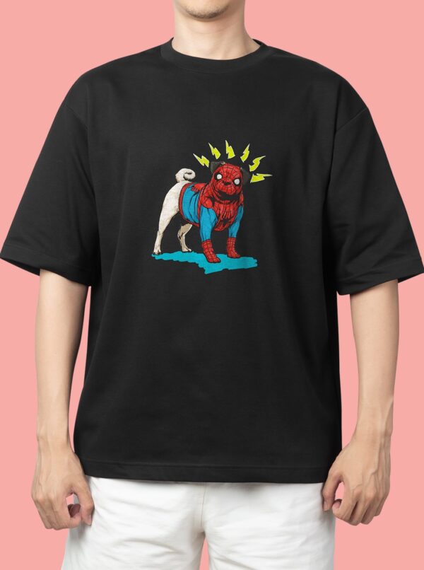 Marvel Multiverse Spider-Dog Black Oversized T-Shirt