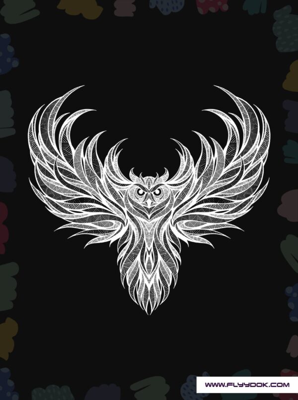 Owl Wings Graphic Printed Logo