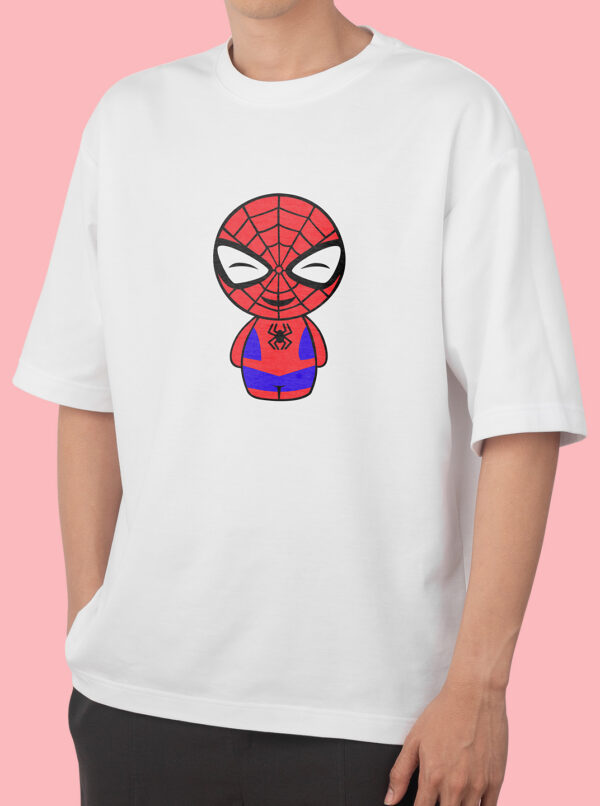 Spider Man Marvel White Oversized T-Shirt Mens