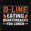 DLine Eating Quarterbacks for Lunch Football Oversized T-Shirt logo