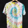 Cool Tie Dye Spiral Multi Color T-Shirt For Men