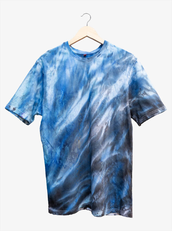 Black And Blue Tie-Dye T-Shirt For Men
