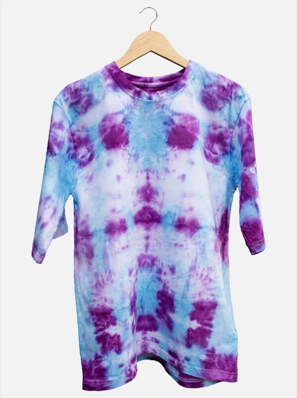 Lavender And Sky Tie Dye Oversize T-Shirt For Men