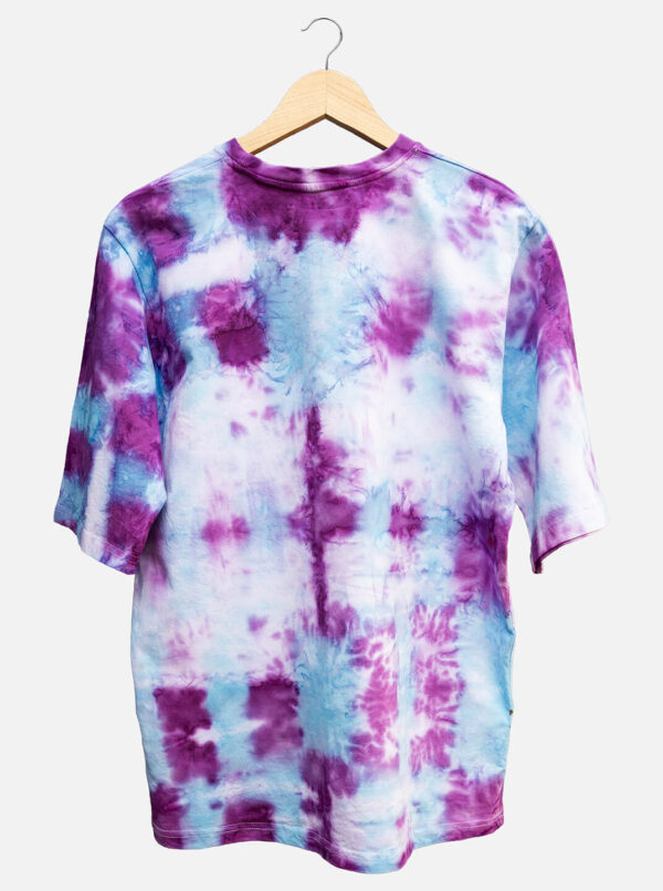 Lavender And Sky Tie Dye Oversize T-Shirt For Men Back