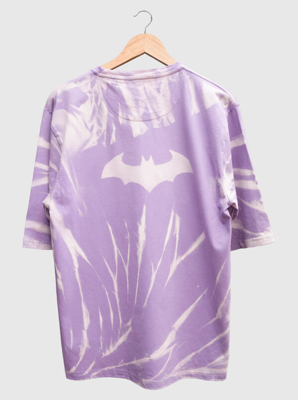 Oversized Lavender Batman Tie Dye T-Shirt For Men Back