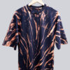 Oversized Navy Blue Tie-Dye T-shirt For Men
