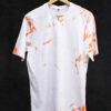 White And Orange Tie Dye T-Shirt For Men