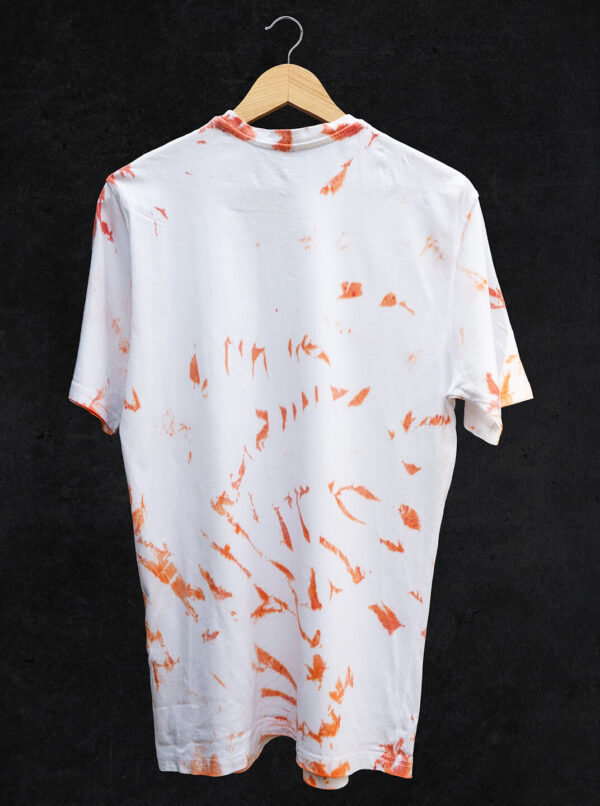 White And Orange Tie Dye T-Shirt For Men Back