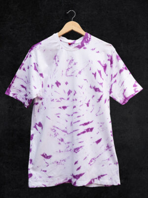 White Purple Tie-Dye T-Shirt For Men