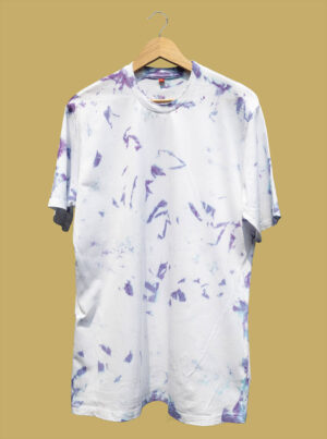 100% Cotton Purple and White Tie Dye T-Shirt Buy Now