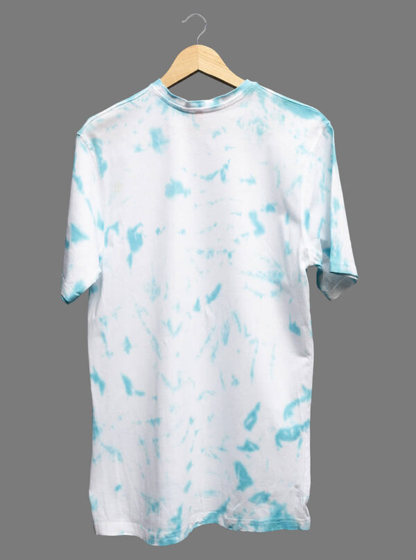 Sky Blue &Amp; White Color Tie-Dye Cotton T-Shirt Back