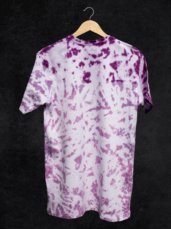Purple And White Color Tie-Dye Cotton T-Shirt Buy Now Back
