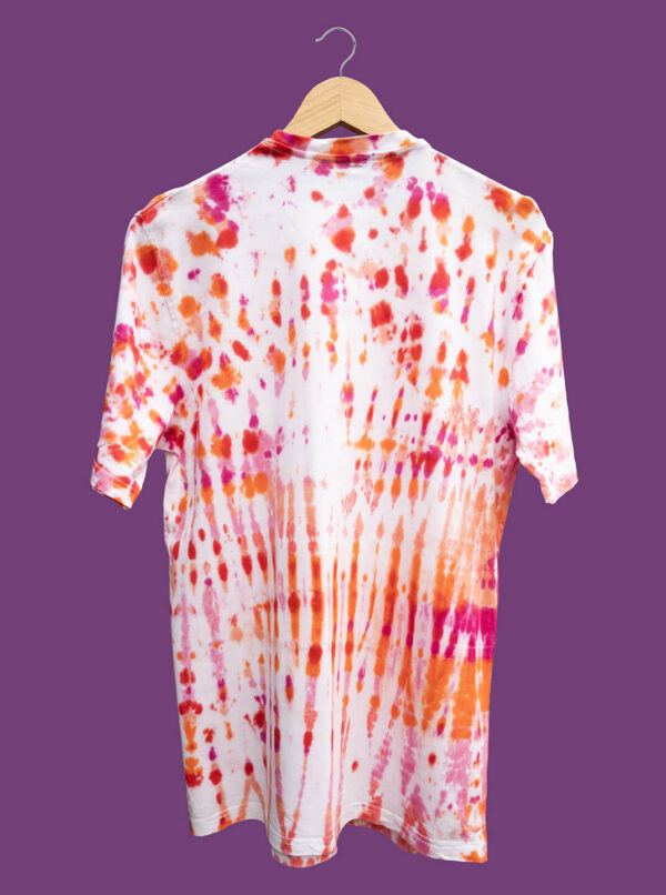 Cotton Orange And Pink Tie Dye T-Shirt Buy Now Back