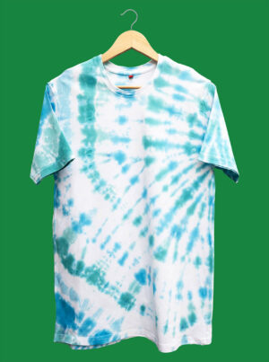 Sky Blue and Green Tie Dye T-Shirt Buy Now