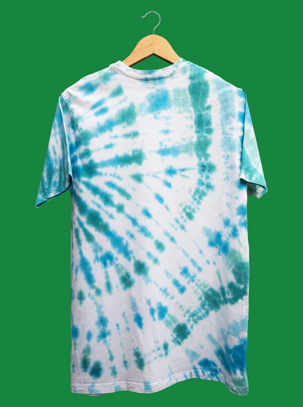 Sky Blue And Green Tie Dye T-Shirt Buy Now Back