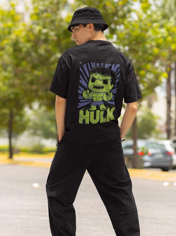 Mens Hulk T Shirt - Black Hulk Graphic Printed Tee for Men