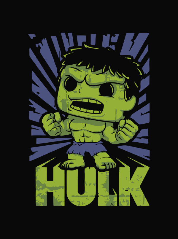 Mens Hulk T Shirt - Black Hulk Graphic Printed Tee for Men
