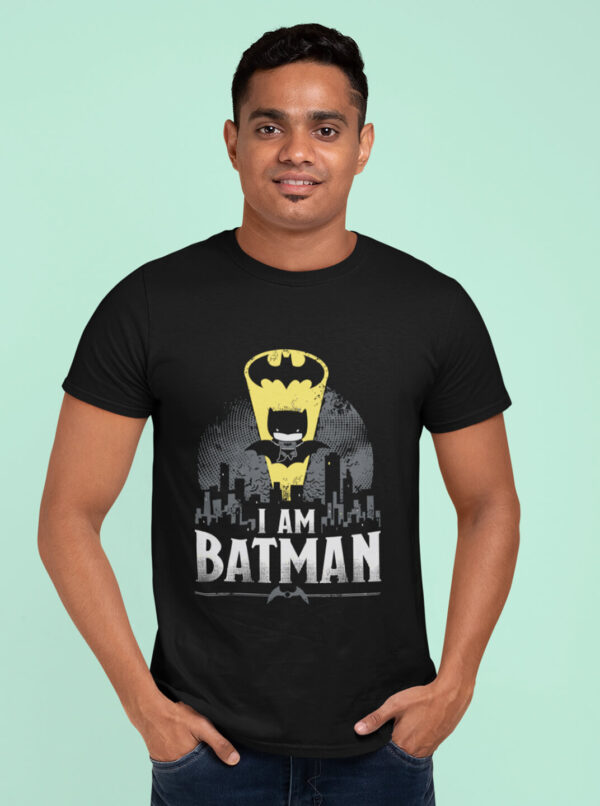 I Am Batman T Shirt - Graphic Printed Superhero Tee for Men