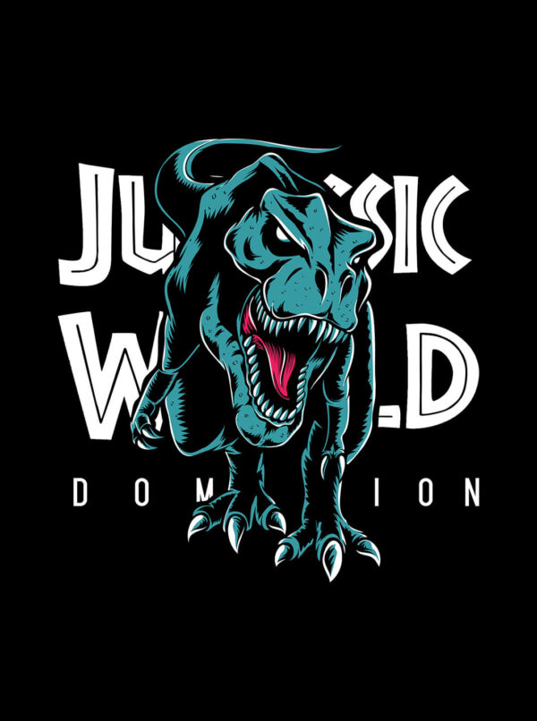Roar in style with this Jurassic World Dominion T-Rex T-Shirt. Bold, retro print and comfy fabric – perfect for dinosaur lovers and movie fans alike!