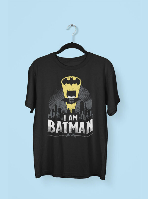 I Am Batman T Shirt - Graphic Printed Superhero Tee for Men