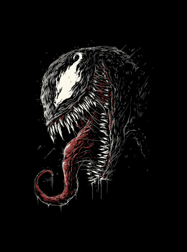 Venom Face T-Shirt for Men – Fierce Marvel Symbiote Tee