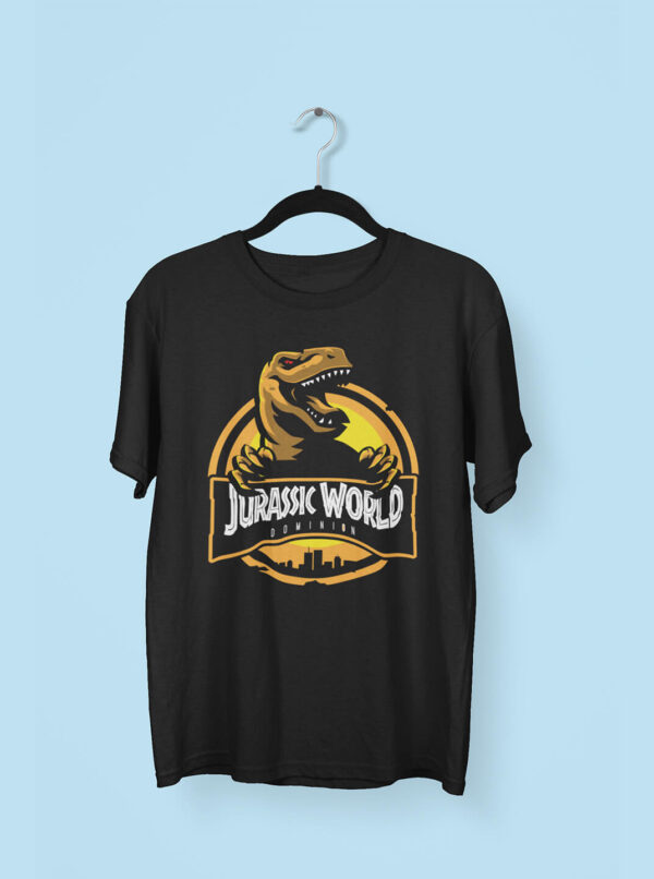 Jurassic World T-Rex Logo T-Shirt – Official Dominion Tee - Image 2
