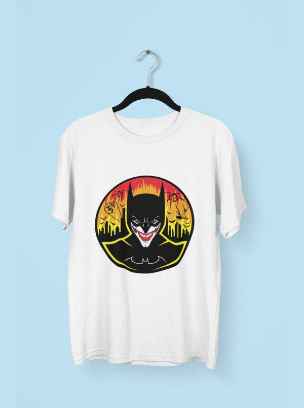 DC Batman Joker T Shirt - Dual Face Graphic Tee for Men
