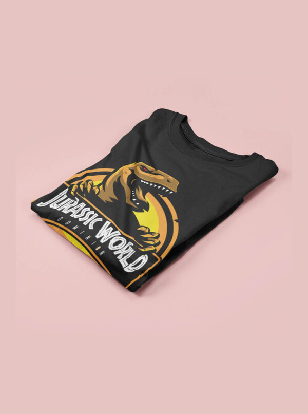 Jurassic World T-Rex Logo T-Shirt – Official Dominion Tee - Image 3