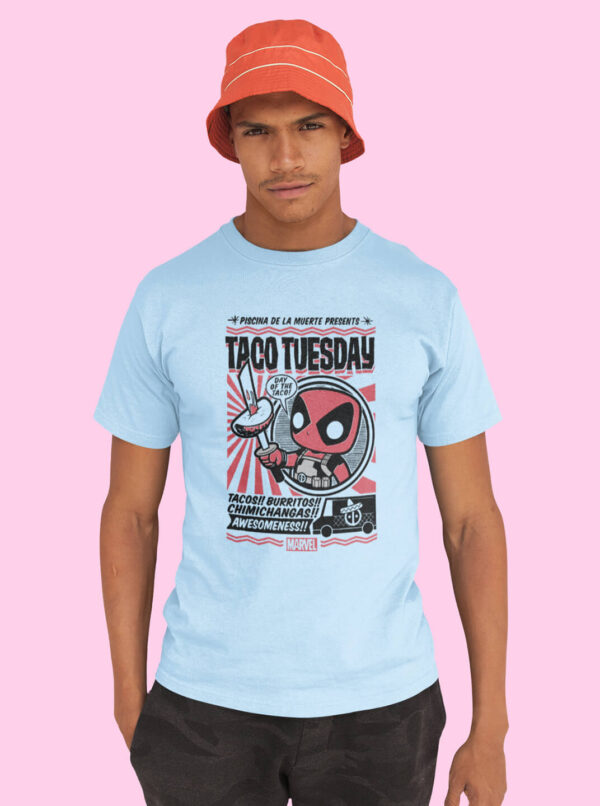 Deadpool Men's T Shirt – Funny Marvel Tee for Taco Lovers