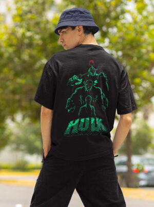 Hulk Shirt Mens - Stylish Back Graphic Printed Superhero Tee