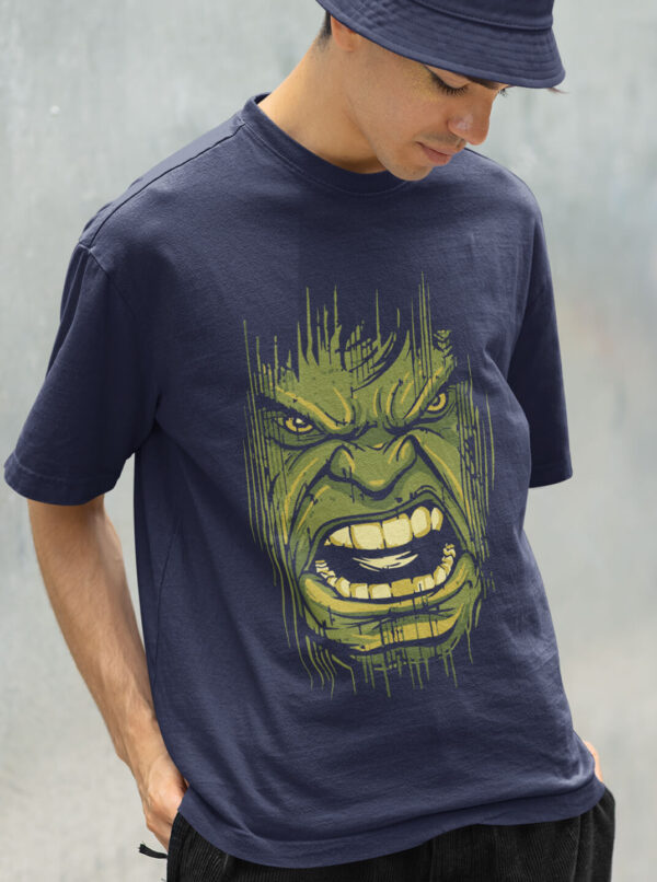 Mens Hulk T-Shirt - Black Superhero Graphic Printed Tee | Buy Online