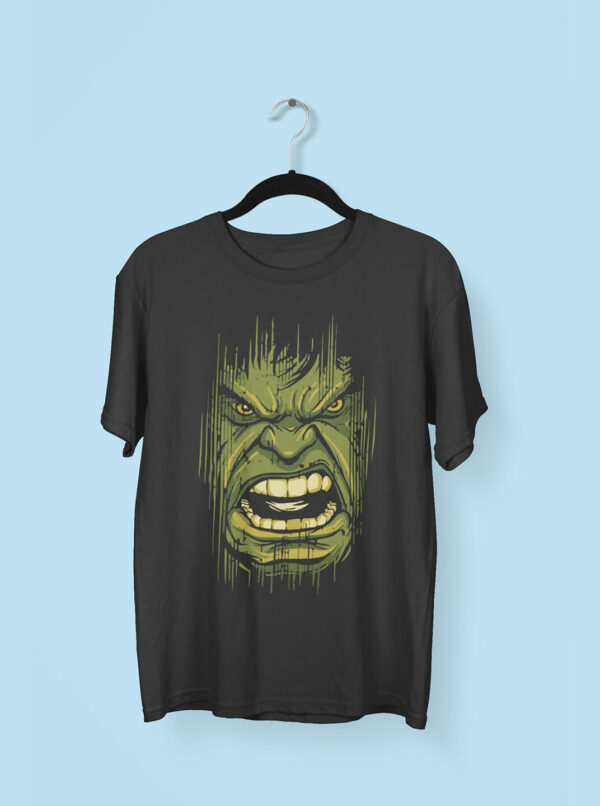 Mens Hulk T-Shirt - Black Superhero Graphic Printed Tee | Buy Online