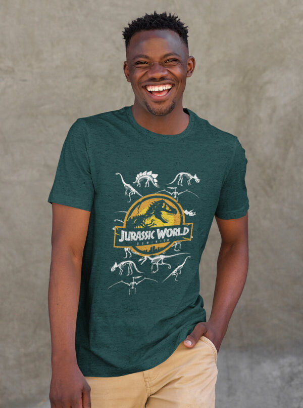 Jurassic World Fossil Logo T-Shirt – Dinosaur Skeleton Tee - Image 6