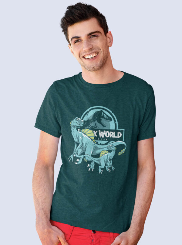 Unleash your inner dinosaur lover with this Jurassic Park T-Shirt. Bold design, comfy fit, and perfect for fans of the iconic movie franchise!