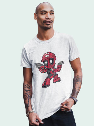 Super Mario Deadpool T-Shirt | Funny Gaming Crossover Tee