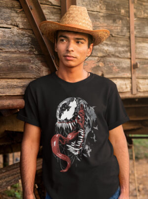 Venom Face T-Shirt for Men – Marvel Anti-Hero Tee