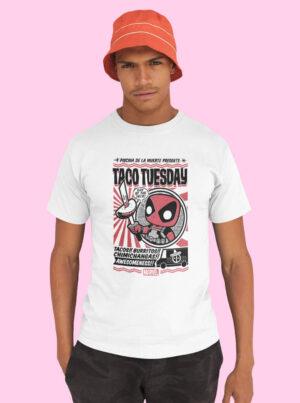 Deadpool Men's T Shirt – Funny Marvel Tee for Taco Lovers