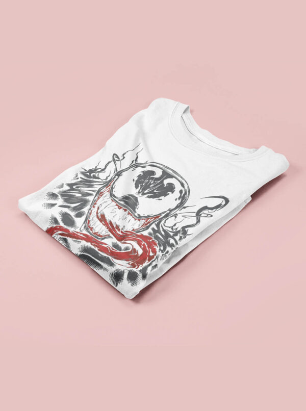 Venom Unleashed T Shirt – Savage White Symbiote Graphic