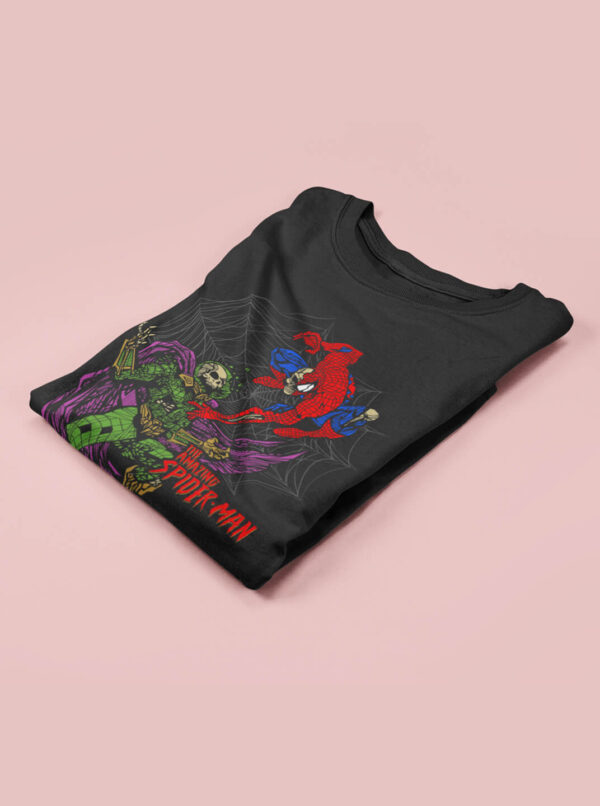 Amazing SpiderMan vs Mysterio Skeleton Battle Tee - Image 3