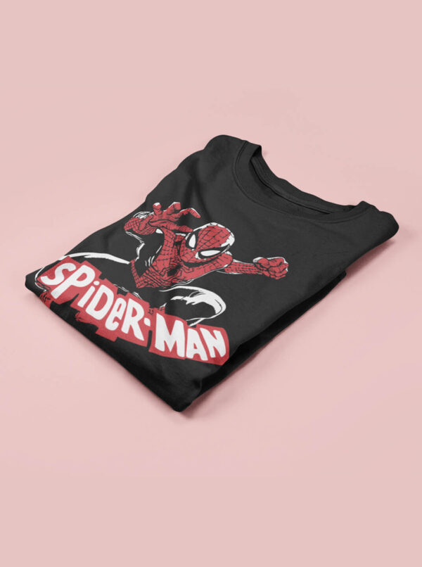 Retro Spider Man T Shirt – Classic Comic Style Marvel Tee - Image 3