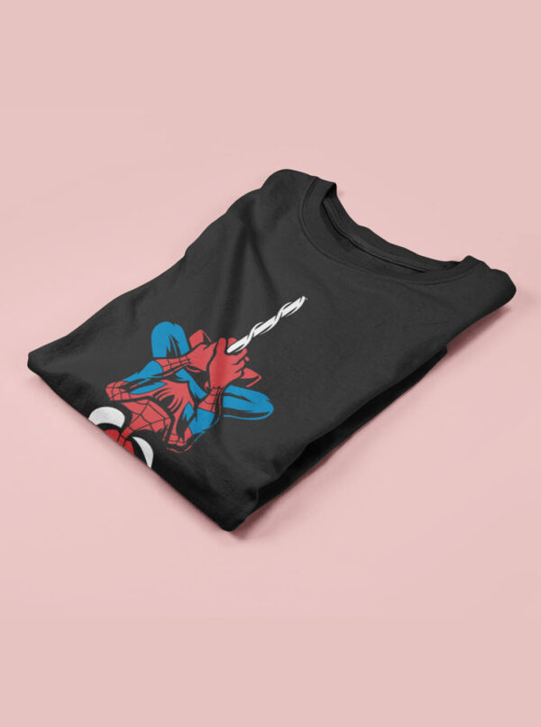 Spiderman T Shirt Mens – Hanging Hero Minimal Design